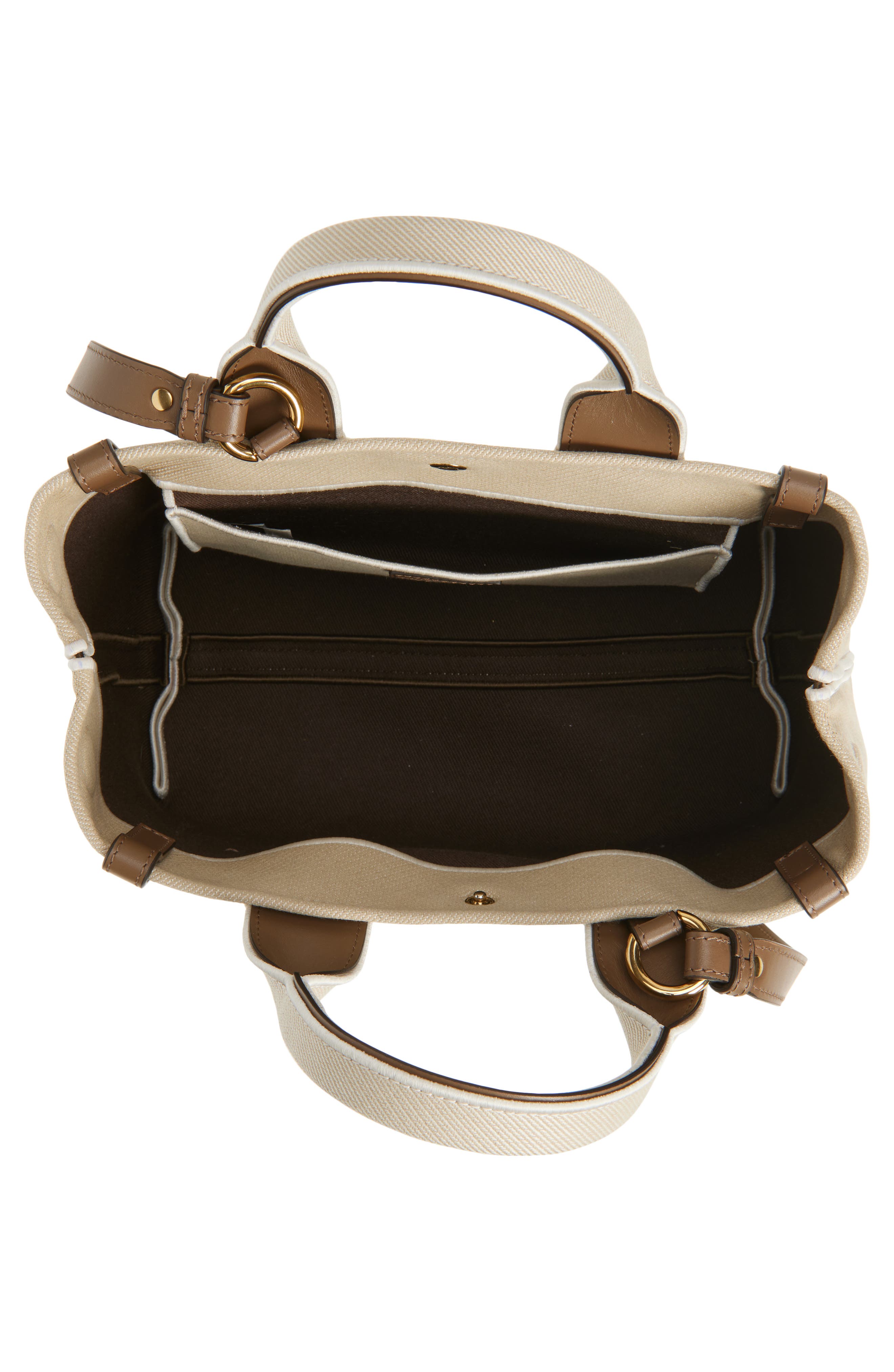 Chloé Logo Canvas Tote, Alternate, color, Vegetal Beige