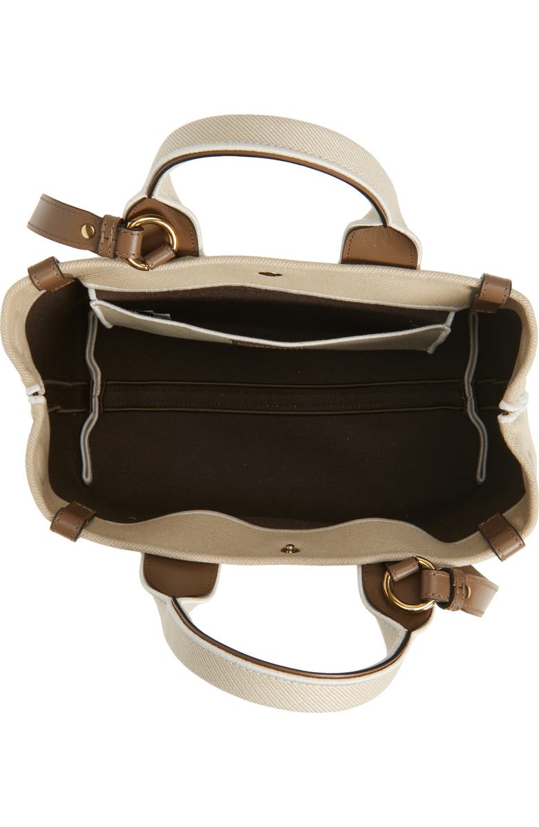 Chloé Logo Canvas Tote, Alternate, color, Vegetal Beige