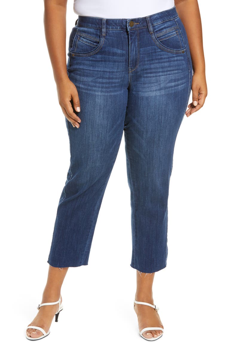 Ab-solution High Waist Ankle Slim Straight Leg Jeans (Nordstrom Exclusive), Main, color, BL-BLUE