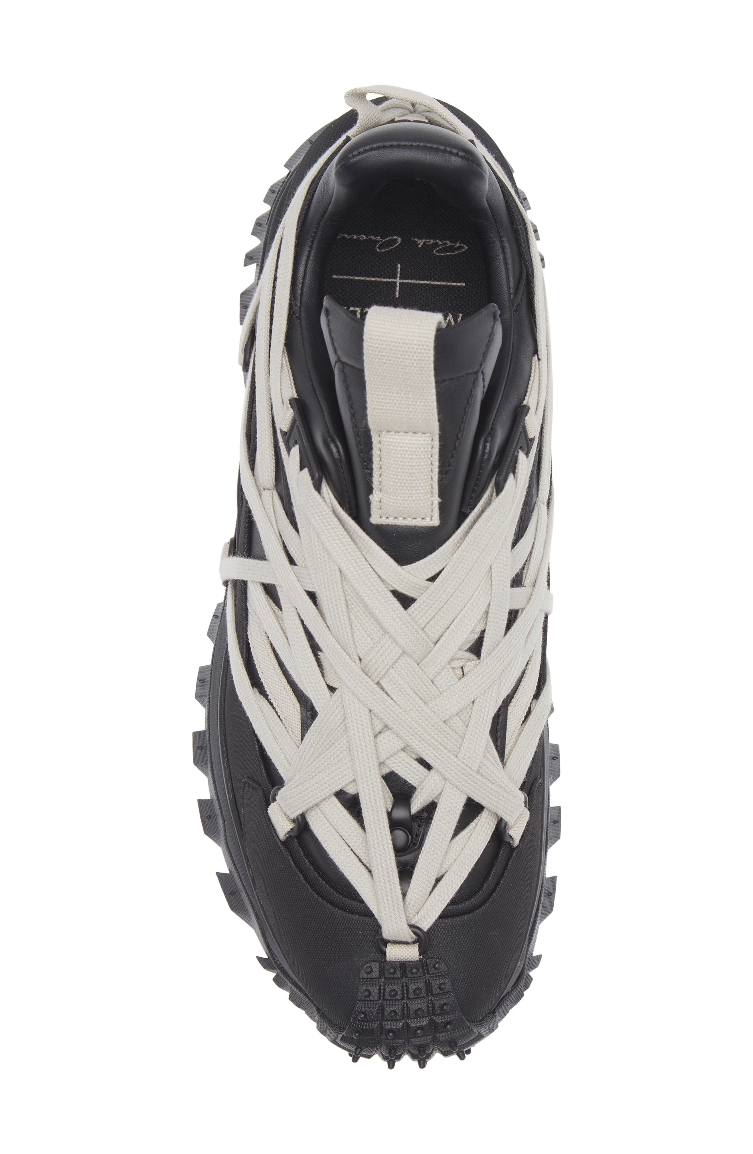 Moncler x Rick Owens Trailgrip Megalace Low Top Sneaker, Alternate, color, Black