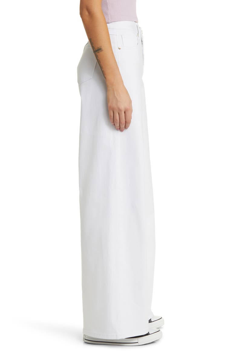 High Waist Wide Leg Jeans, Alternate, color, WHITE