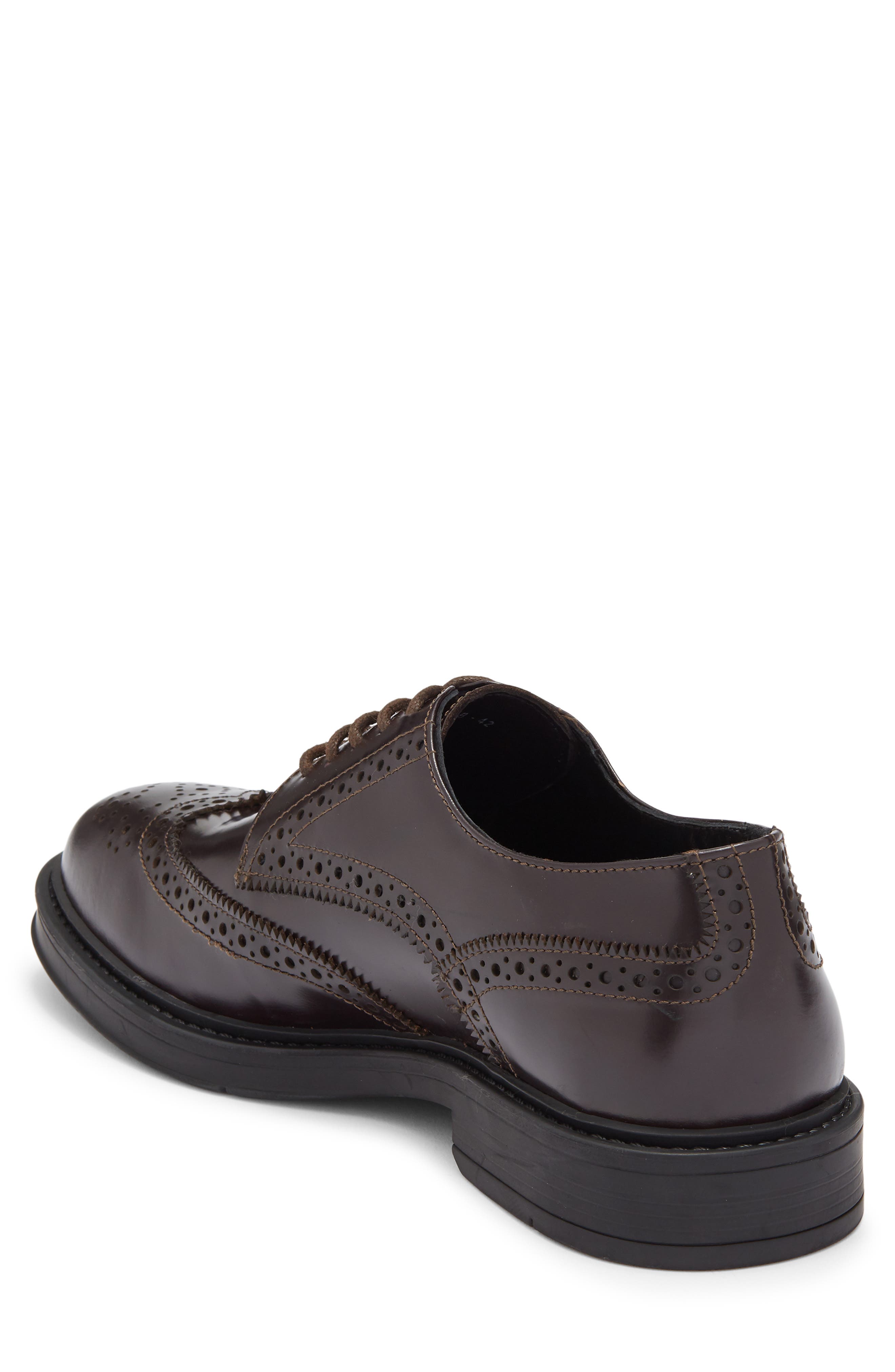 Crip Wingtip Derby, Alternate, color, DARK BROWN