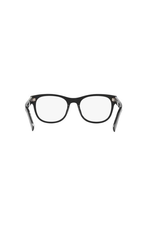 Saint Laurent 55mm Rectangle Optical Glasses In Black