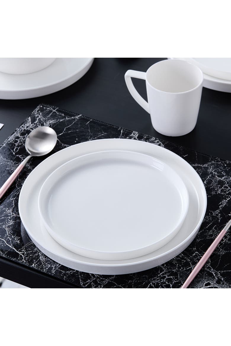 Madeline Bone China 32-Piece Dinnerware Set, Alternate, color, White