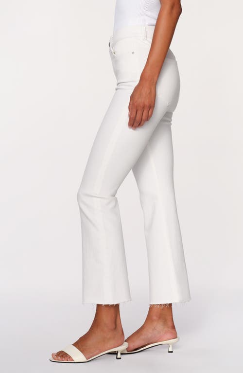 Dl1961 Bridget Instasculpt Raw Hem Ankle Bootcut Jeans In White Dl Airbrushed