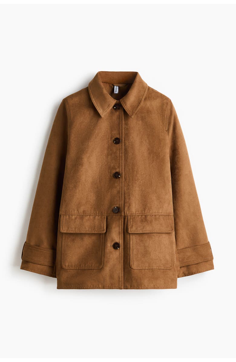 H&M Collared Jacket, Alternate, color, Dark Beige