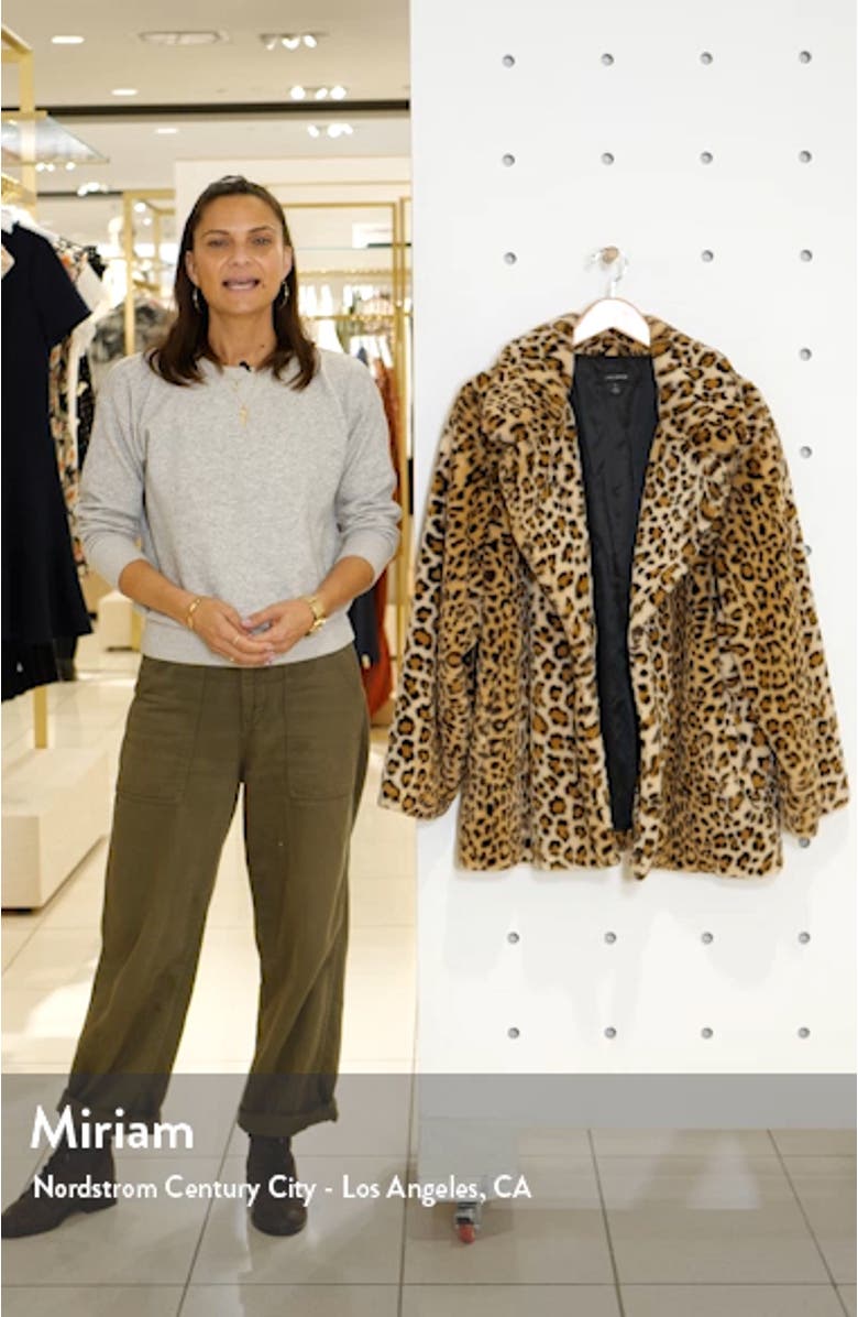 Leopard Print Faux Fur Coat, sales video thumbnail