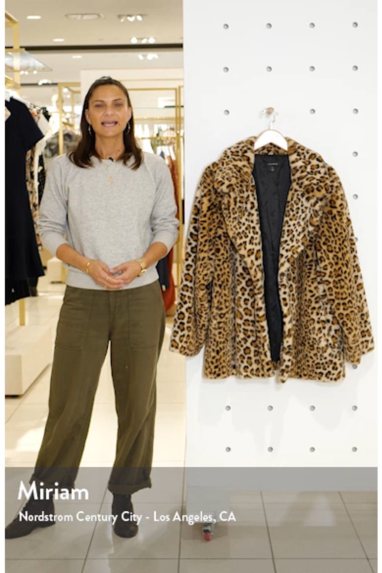 Leopard Print Faux Fur Coat video