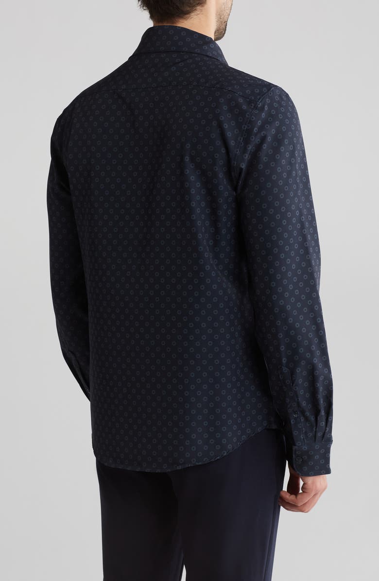 DENIM AND FLOWER Geo Dot Tech Dress Shirt, Alternate, color, 