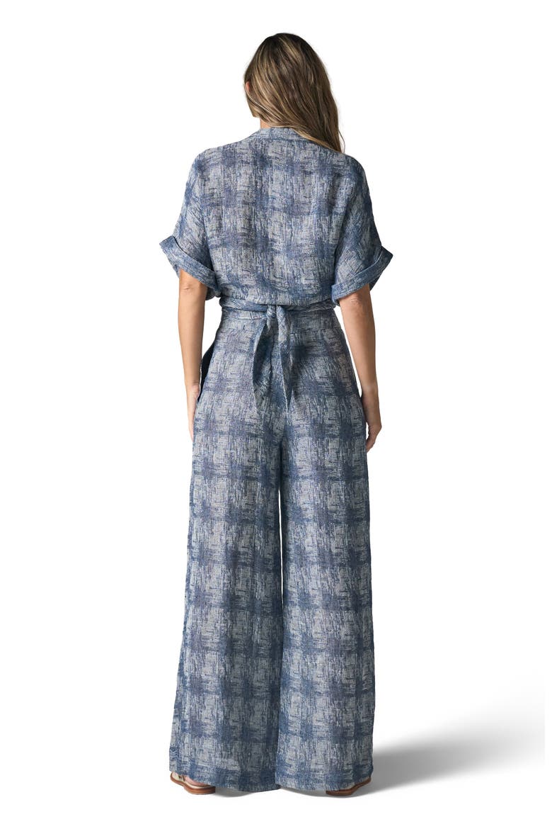 Oslo Pant 2.0 in Seaside Gauze, Alternate, color, Blue/Beige