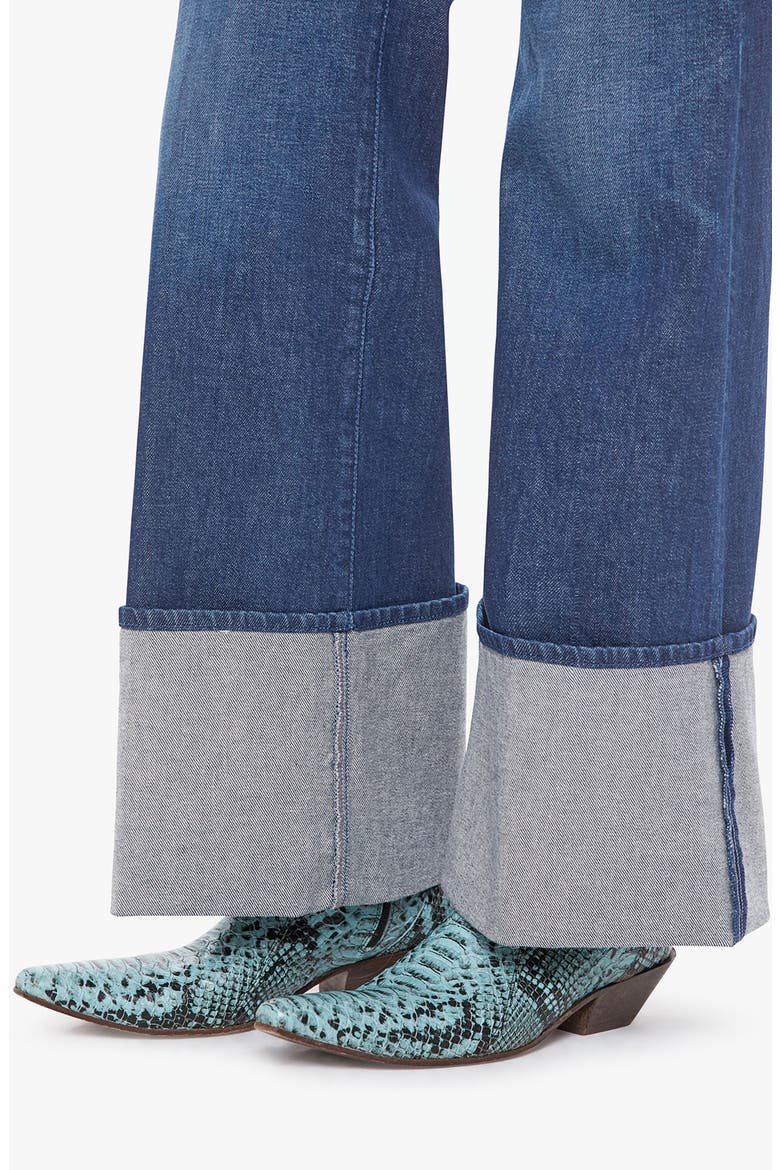 Lil' Hustler Roller Sneak Cuff Wide Leg Jeans, Alternate, color, KICKS AND RIFFS