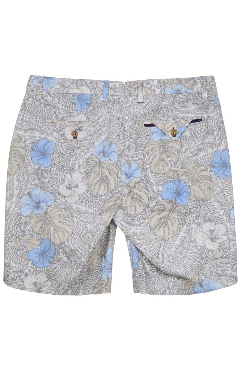 Lords of Harlech Tropical Paisley Mens Flat Front Short, Alternate, color, Tropical Paisley Natural