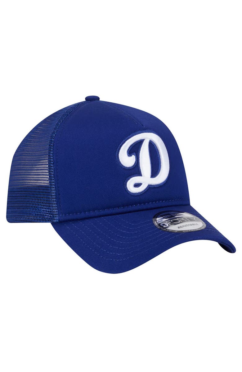 New Era Men's New Era Royal Los Angeles Dodgers 9FORTY A-Frame Trucker Adjustable Hat, Alternate, color, Royal