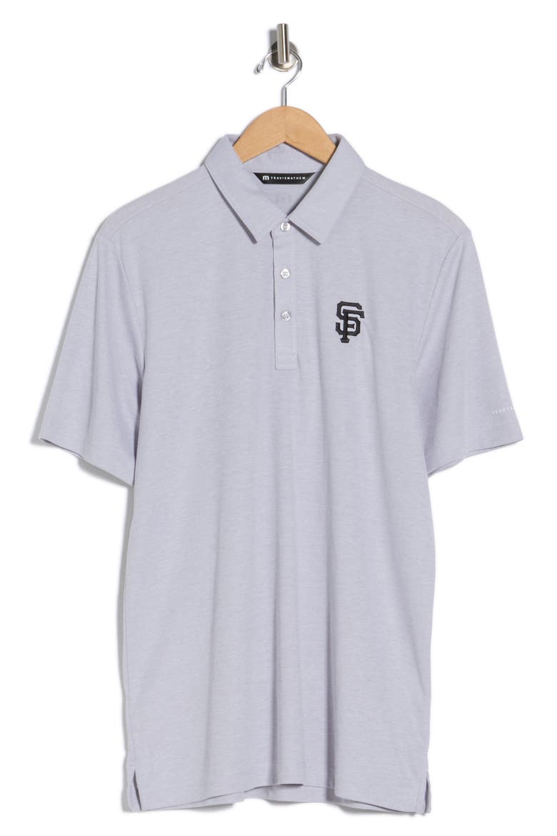 San Francisco Giants Playoff Pitch Polo, Alternate, color, HEATHER GREY