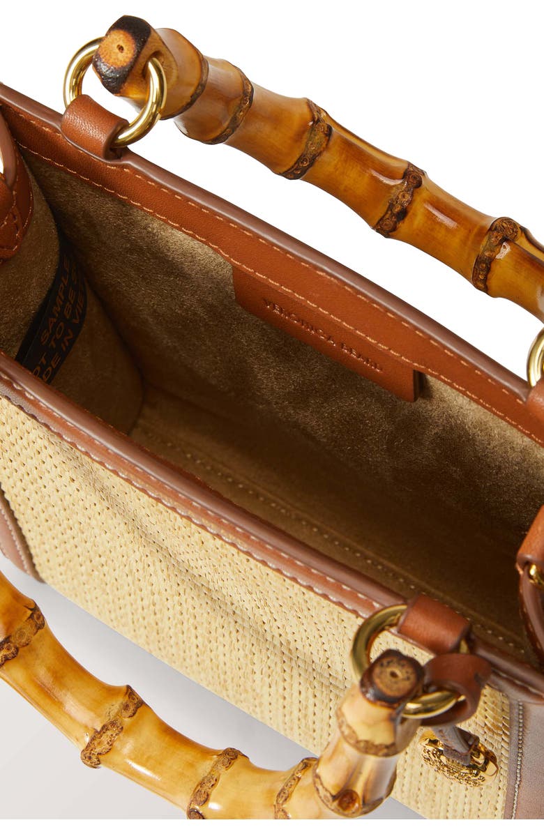 Veronica Beard Small Bamboo Raffia Shopper, Alternate, color,