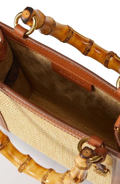 Veronica Beard Small Bamboo Raffia Shopper In Beige Hazelwood