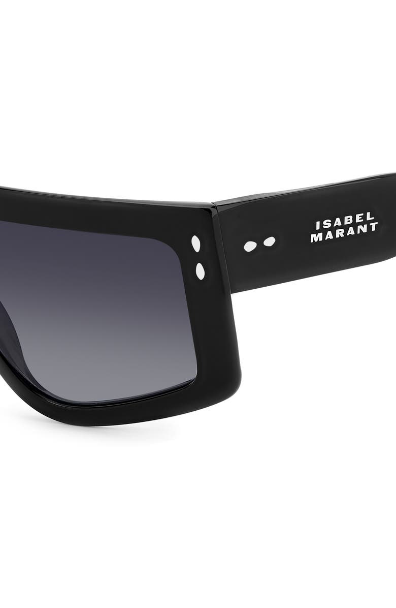 Isabel Marant 99mm Gradient Flat Top Sunglasses, Alternate, color, Black/ Grey Shaded