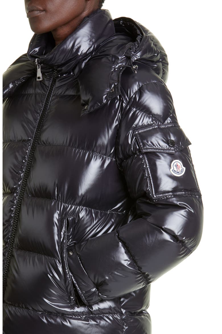 Maire Water Resistant Down Puffer Jacket, Alternate, color, BLACK