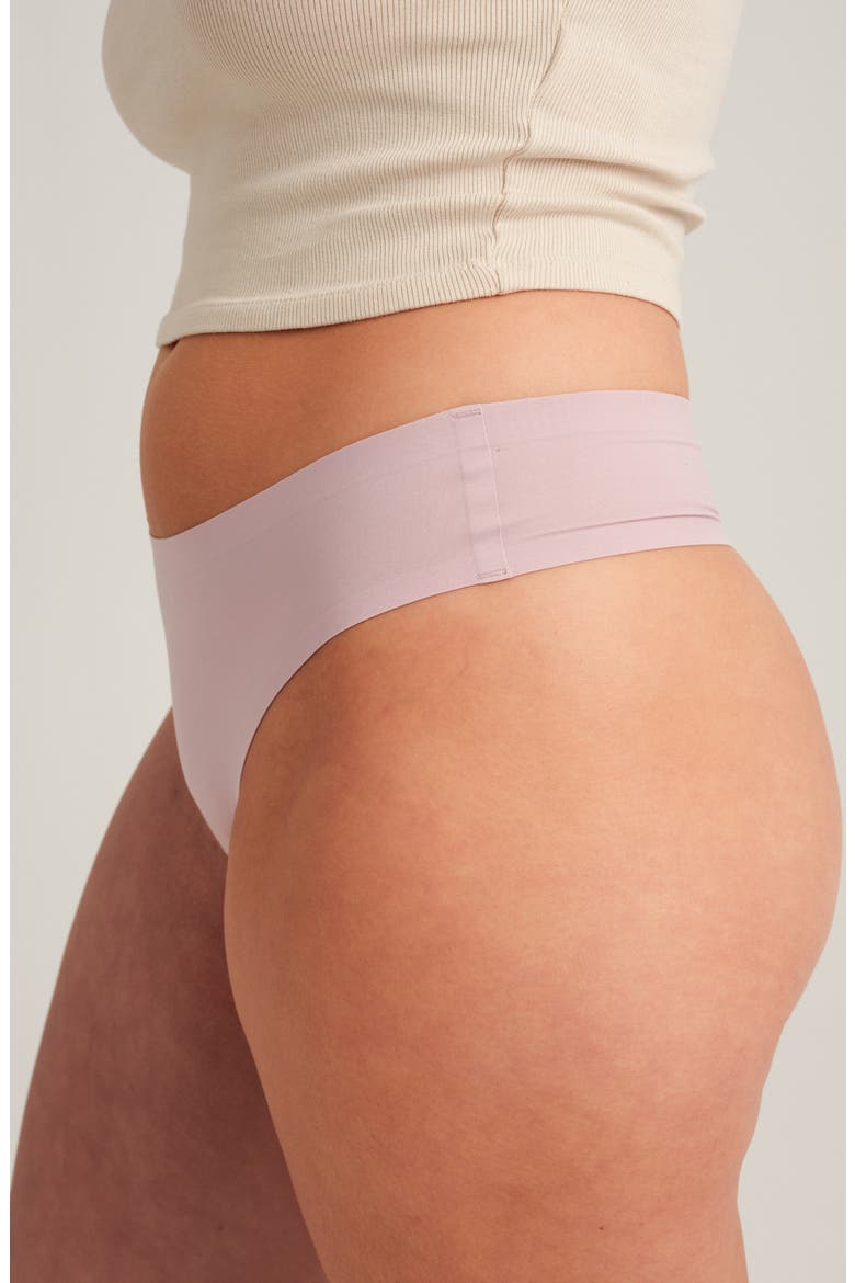 Period & Leakproof Seamless Light Absorbency Thong, Alternate, color, SUNSET MAUVE