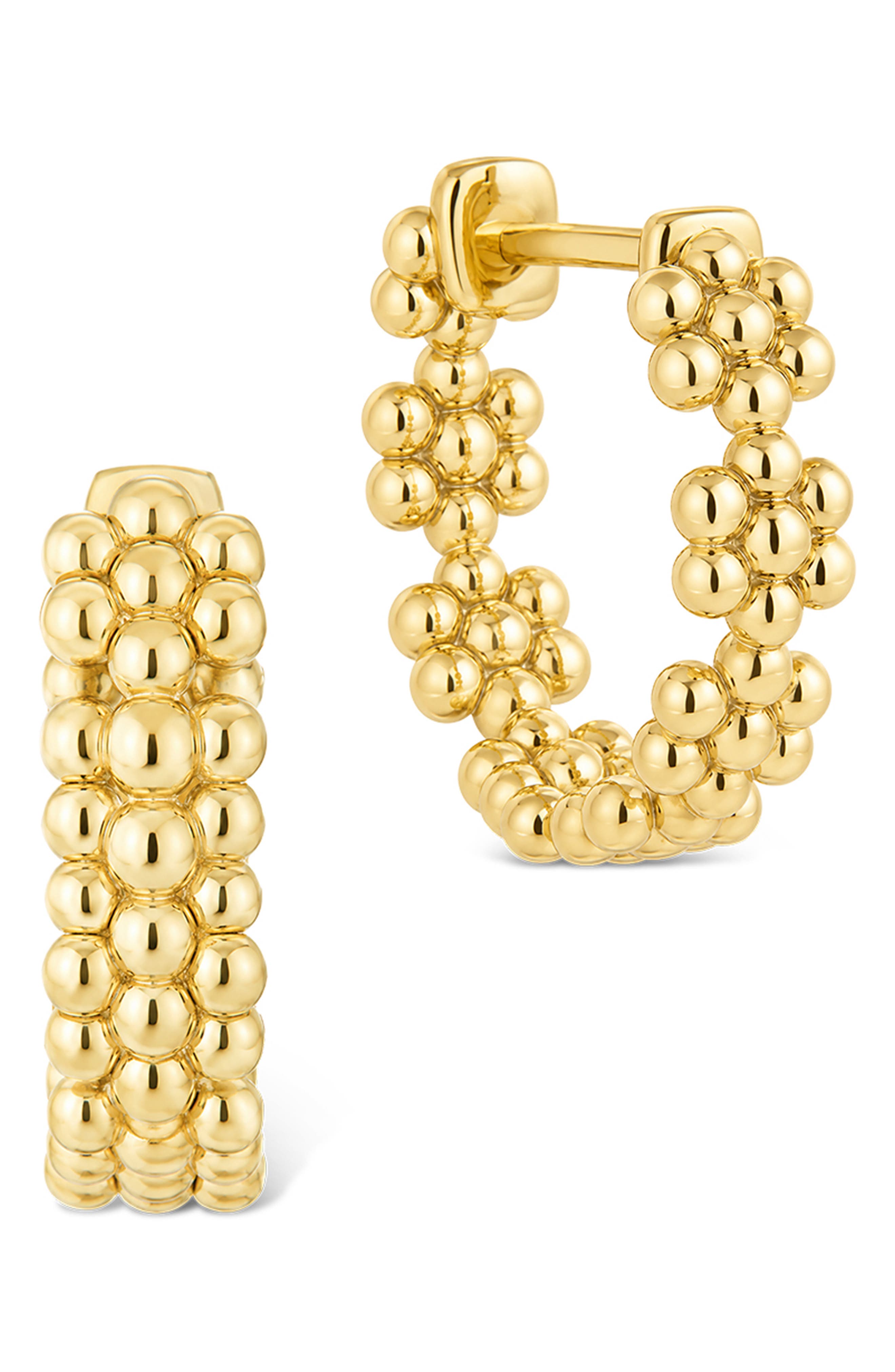 Beaded Luxe Hoop Earrings