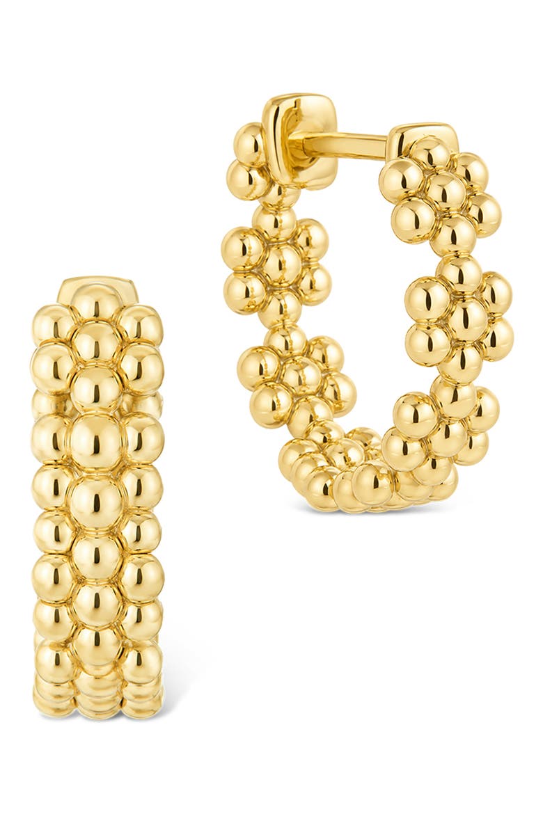 Beaded Luxe Hoop Earrings, Main, color, GOLD