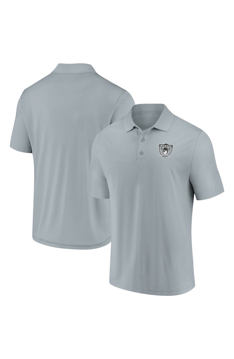 FANATICS Men's Fanatics Branded Silver Las Vegas Raiders Component Polo, Alternate, color, Silver