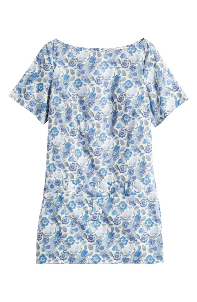COMING OF AGE x Liberty London Heidi Rose Print Drop Waist Minidress, Alternate, color, Heidi Rose Blue