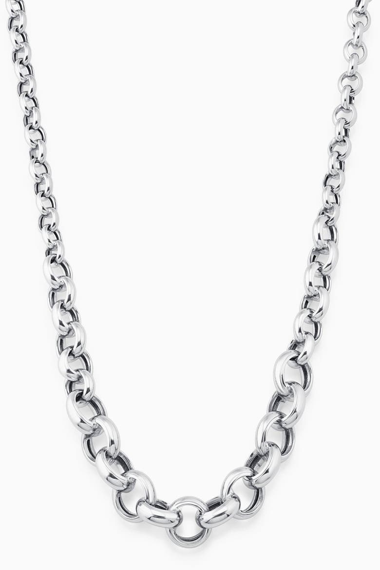 Sterling Silver Roll With It Rolo Necklace, Main, color, Sterling Silver