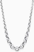 Oradina Sterling Silver Roll With It Rolo Necklace