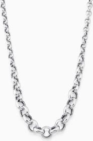 Oradina Sterling Silver Roll With It Rolo Necklace