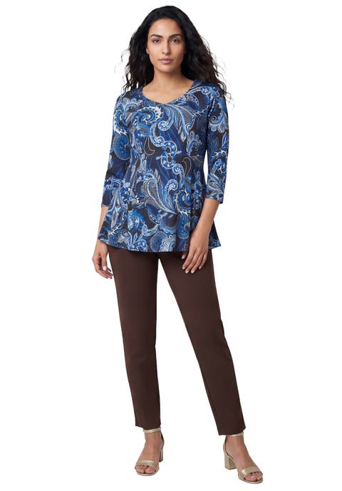 Knit Crepe Sweetheart Neck Top