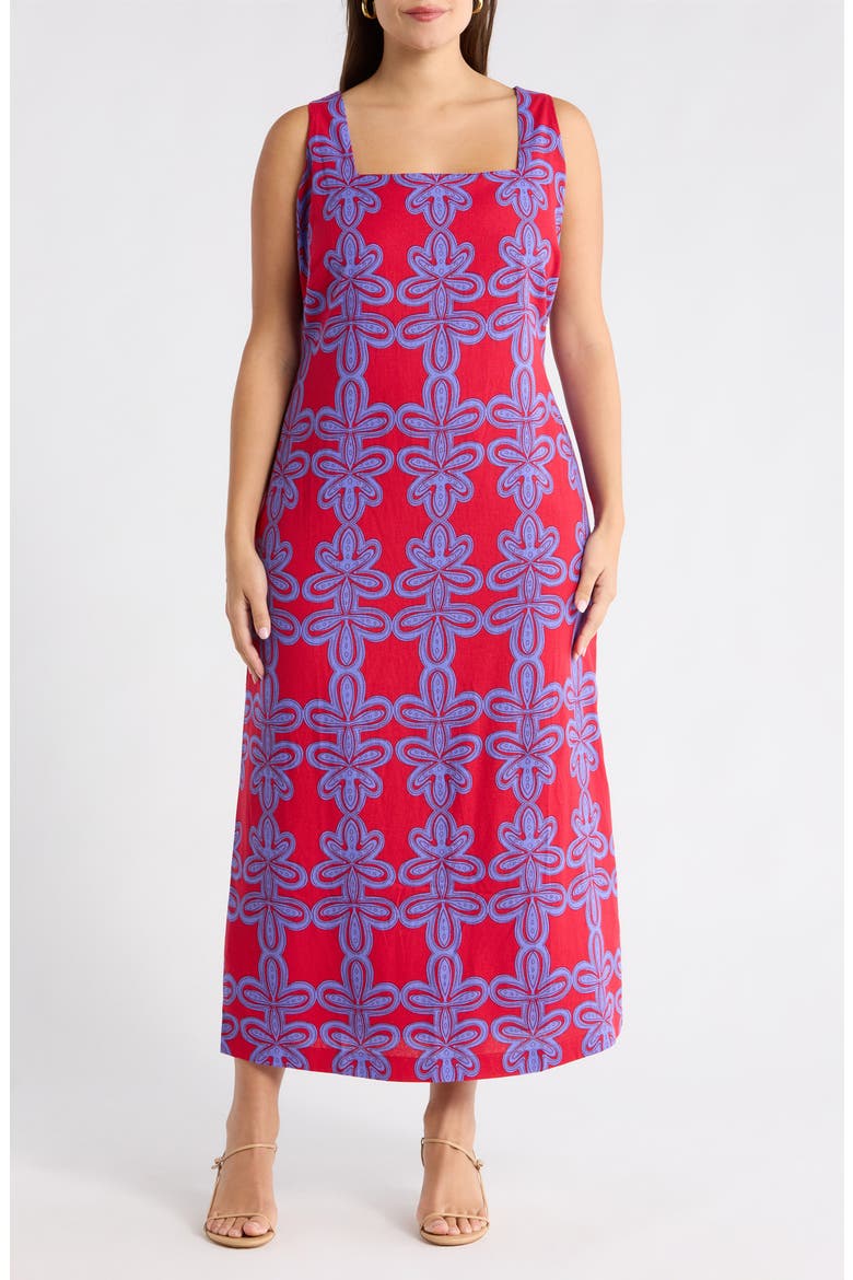 Rory Troy Abstract Maxi Dress, Main, color, CHERRY MULTI
