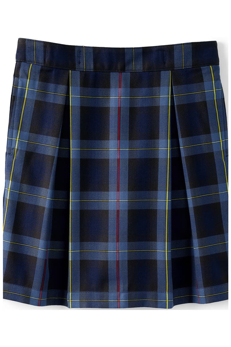 School Uniform Girls Plaid Skort Top of Knee, Alternate, color, French Blue Plaid