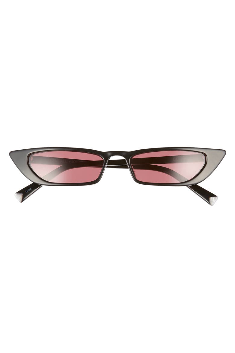 Vivian 51mm Extreme Cat Eye Sunglasses, Alternate, color, BLACK