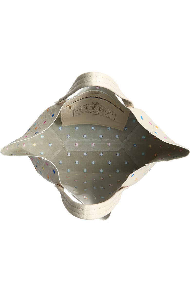 Kurt Geiger London Violet Polka Dot Leather Tote, Alternate, color,