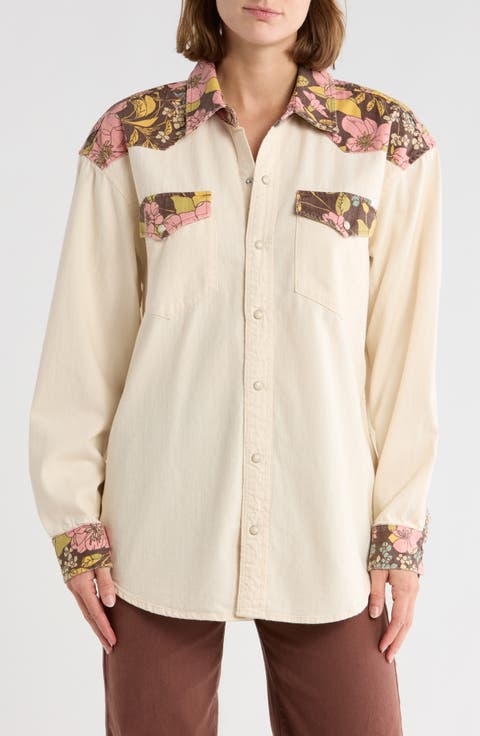 The Tycoon Cotton Denim Western Shirt
