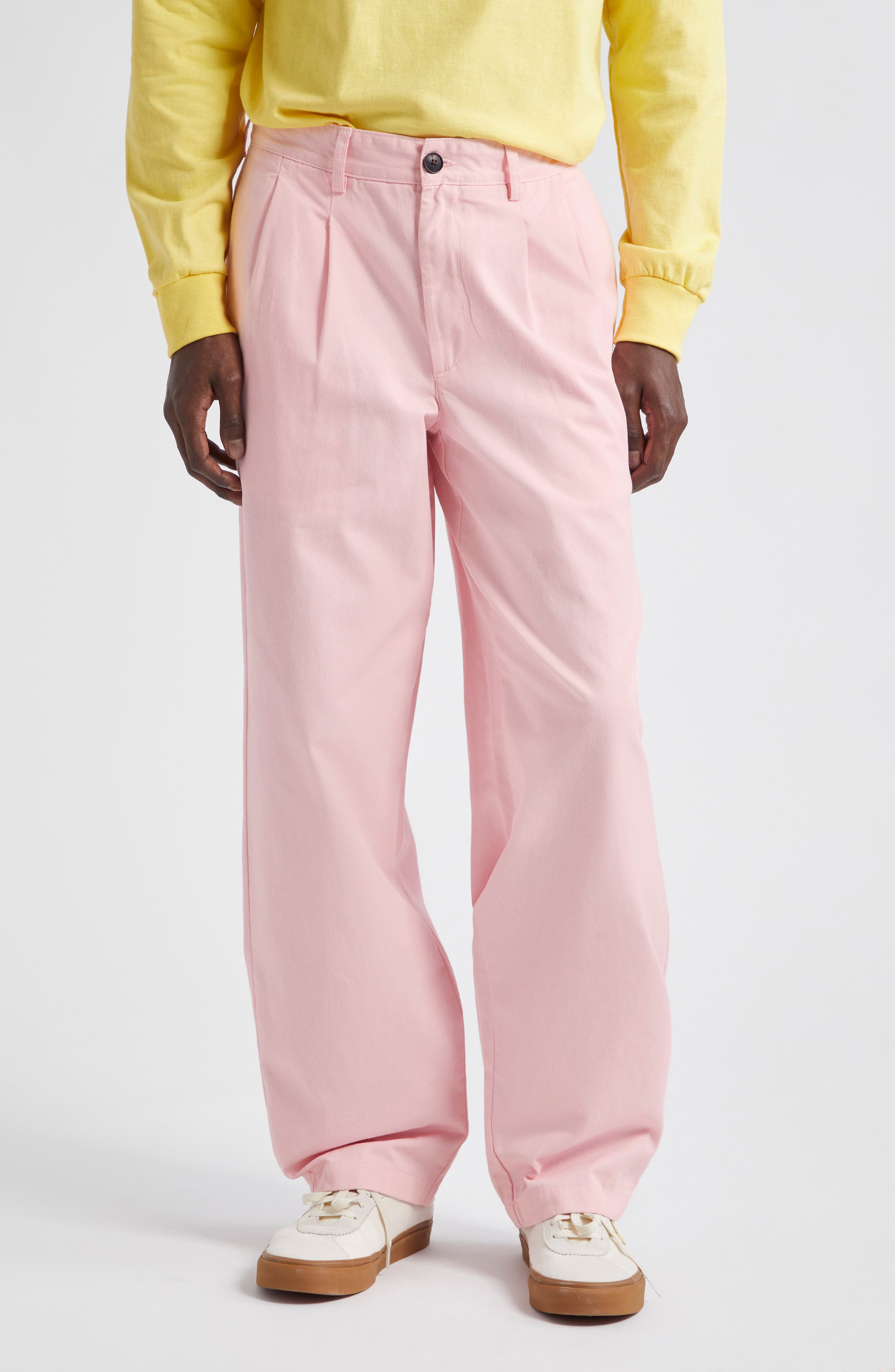 Noah Double Pleat Twill Pants (Men) | Nordstrom