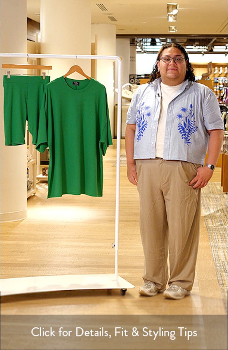 Malone Rib Oversize T-Shirt & Shorts Set, sales video thumbnail