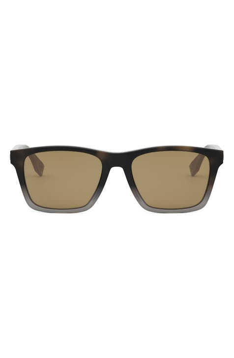 FENDI Diagonal 54mm store Polarized Aviator Sunglasses