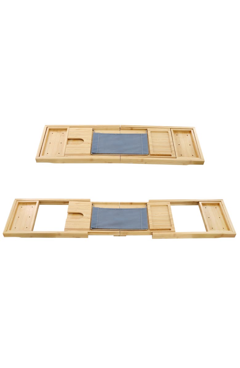Megachef Expandable Wood Bath Tray, Alternate, color, Bamboo