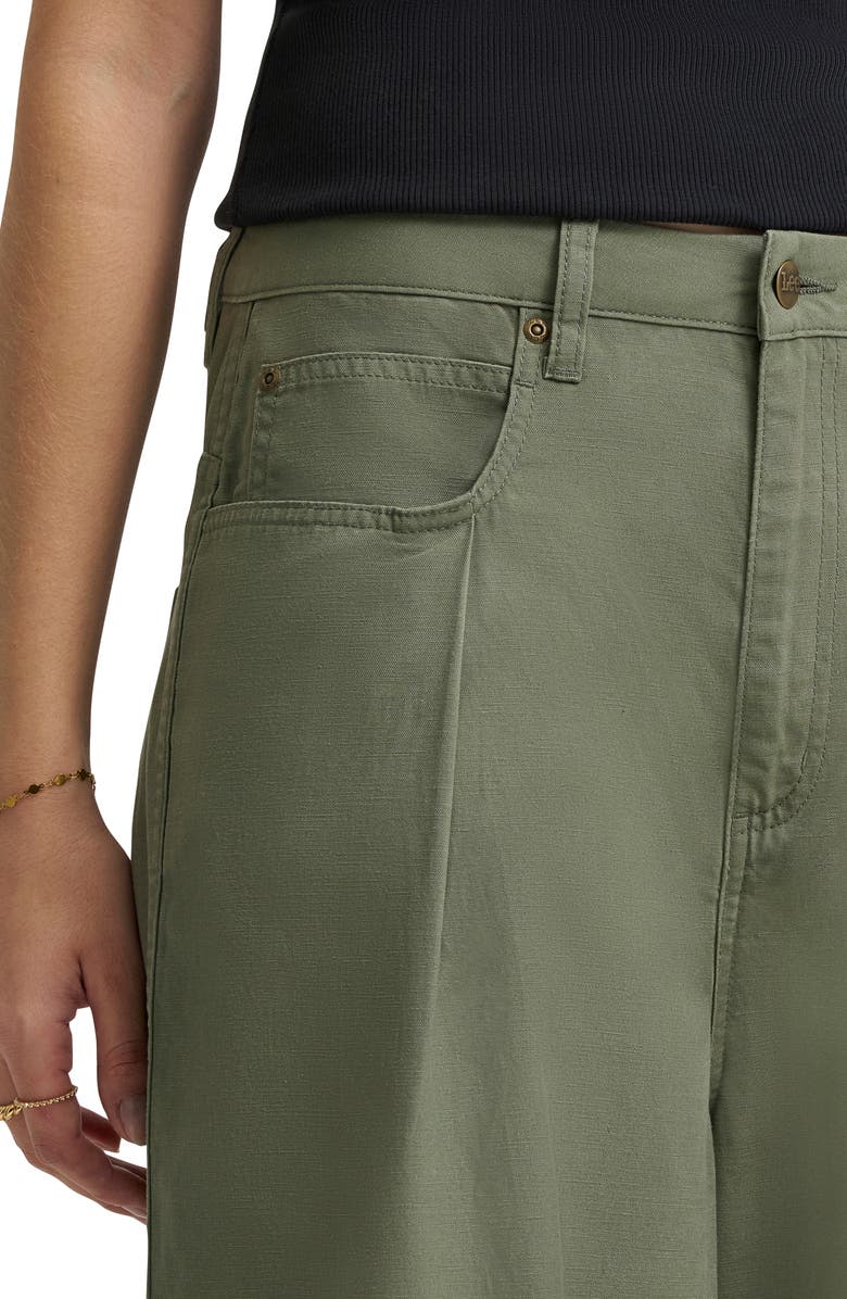 Lee Pleated Slouchy Wide Leg Twill Pants, Alternate, color, 