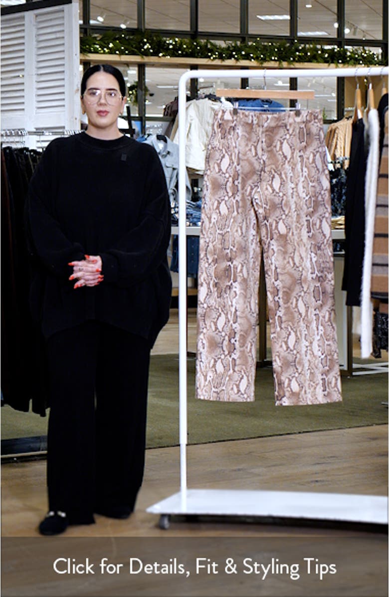 Savanna Snakeskin Print Straight Leg Pants, sales video thumbnail