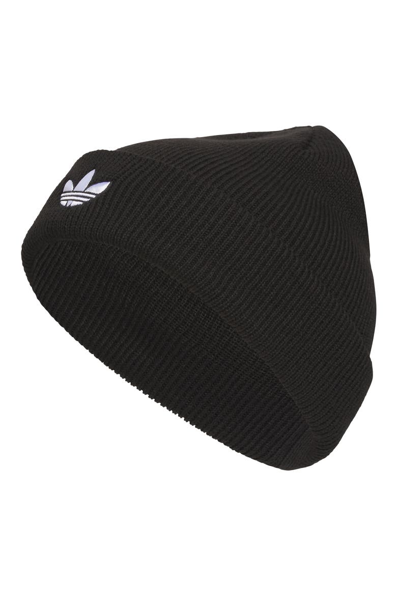 Trefoil Beanie, Main, color, BLACK/ WHITE