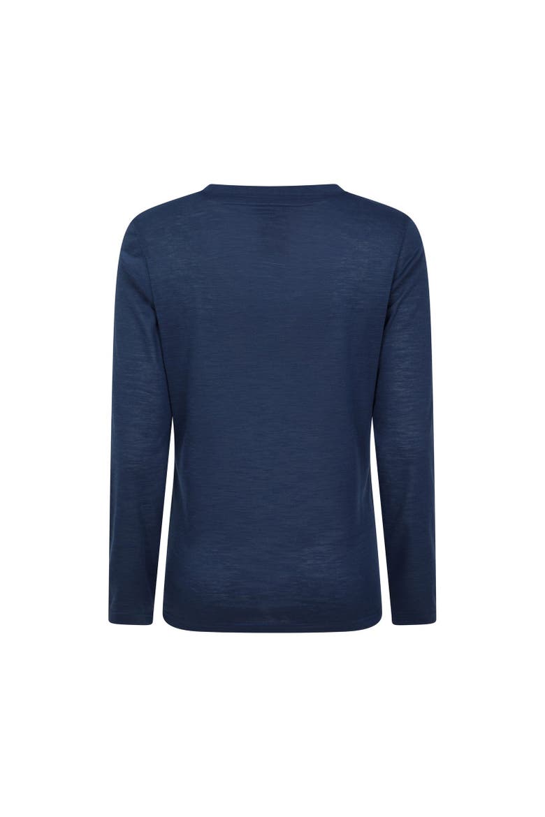 Agra Slub Long-Sleeved Top, Alternate, color, Navy