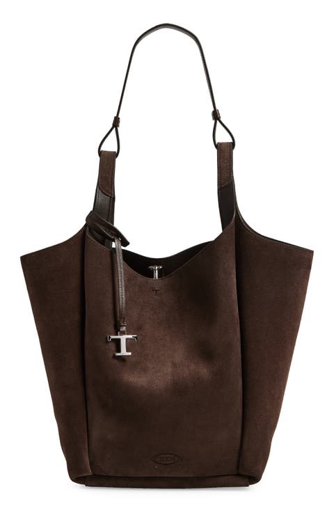 Medium Api Suede Bucket Bag