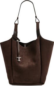 Tod's Medium Api Suede Bucket Bag
