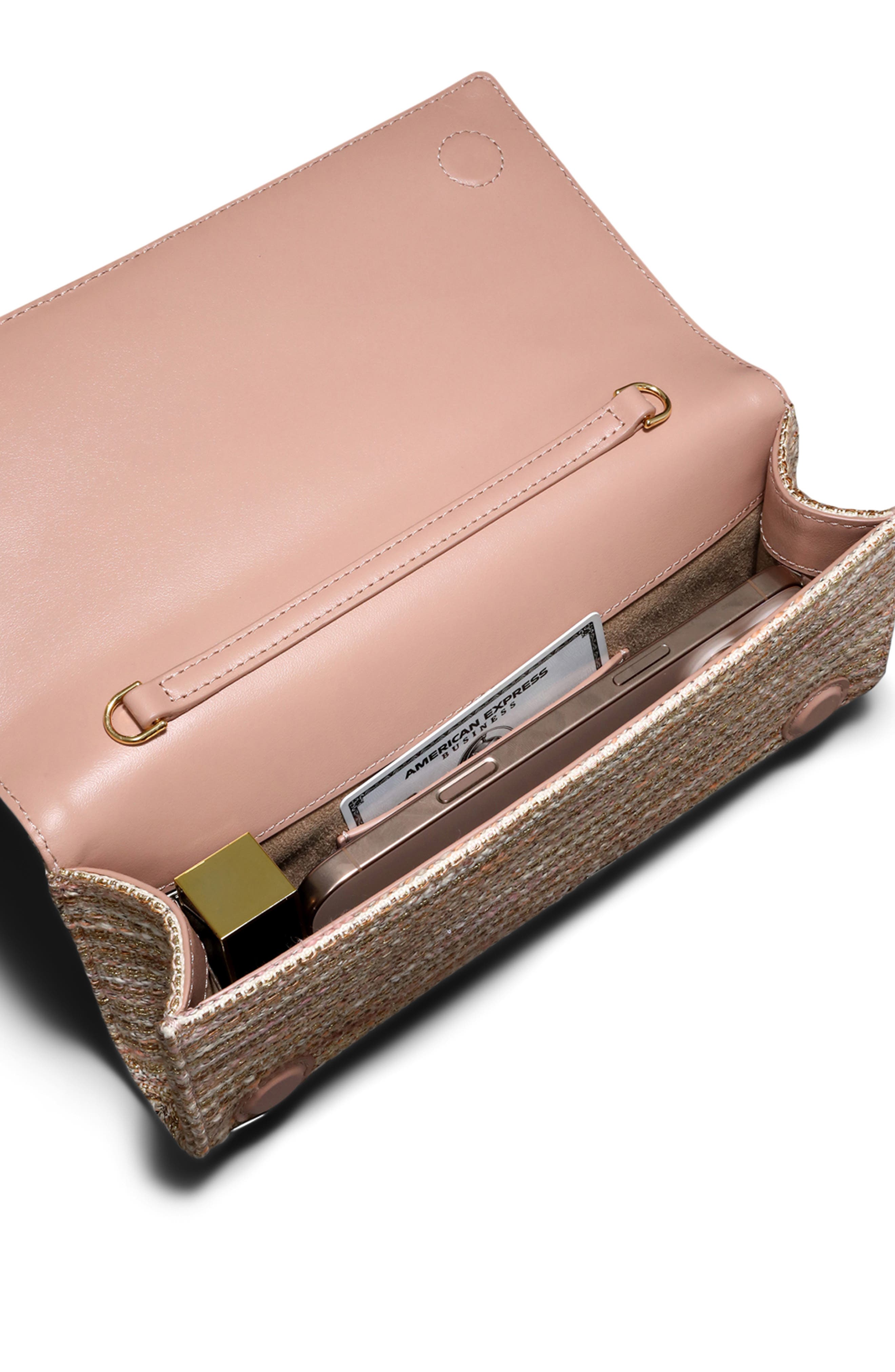 Crystal Curve Clutch, Alternate, color, SUNSET BLUSH