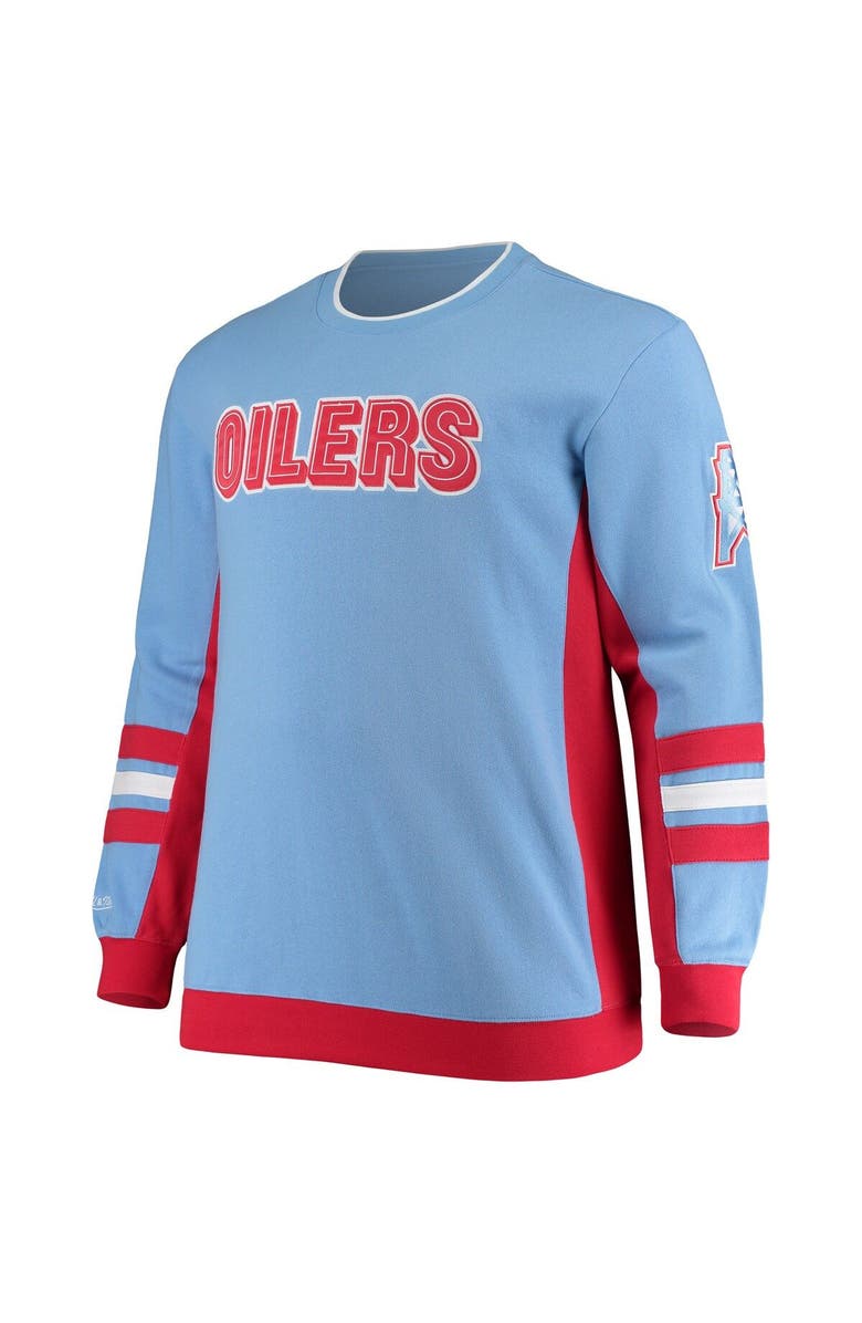 PROFILE Men's Light Blue Houston Oilers Big & Tall Throwback Hometown Champs Pullover Sweatshirt, Alternate, color, 