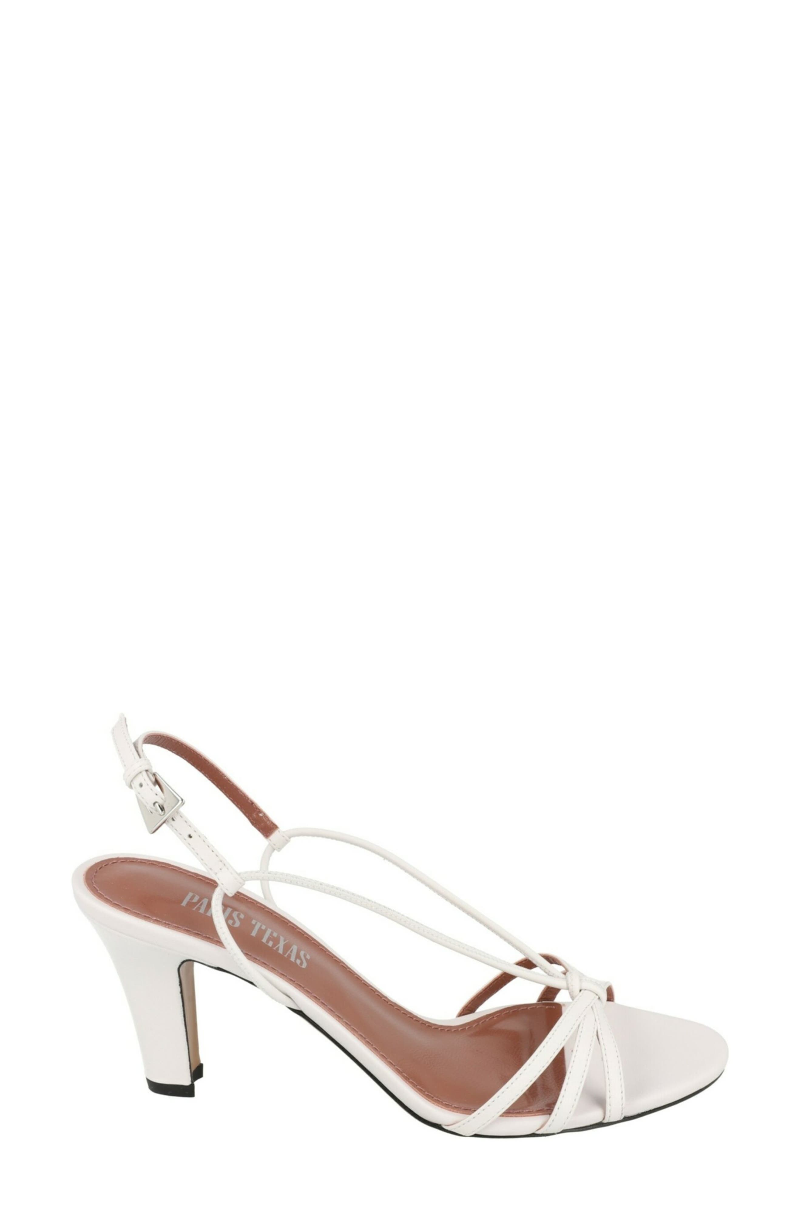 Paris Texas Bianca Strappy Sandal, Alternate, color, White