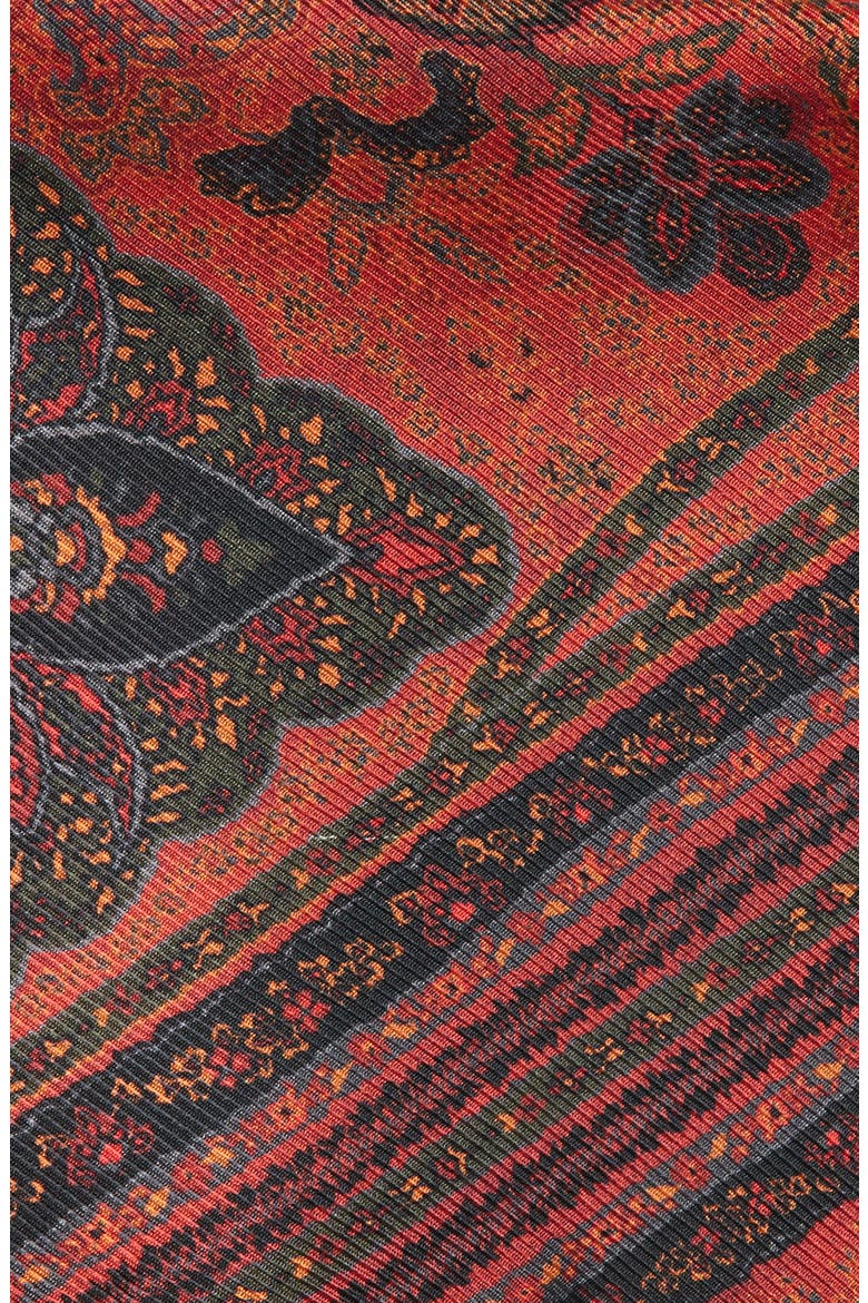 Rust Paisley Silk Pocket Square, Alternate, color, RUST